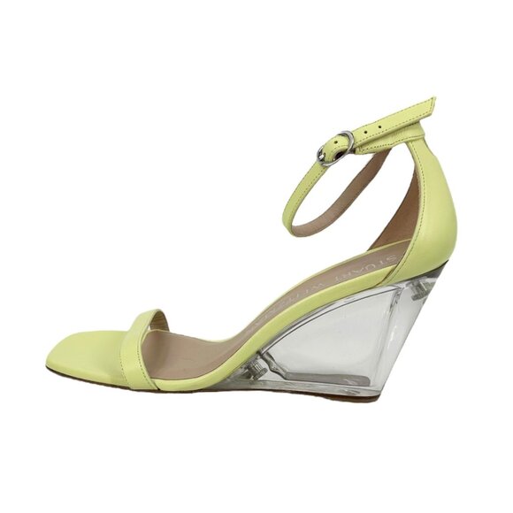 NWOB Stuart Weitzman Nudistlucite Wedge Heeled Sandals - Picture 4 of 6